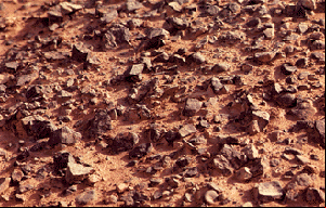 Rocks and sand of the Turpan Depression in China